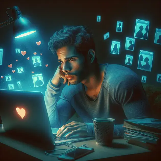 Why is the online dating scene so challenging, especially for men?